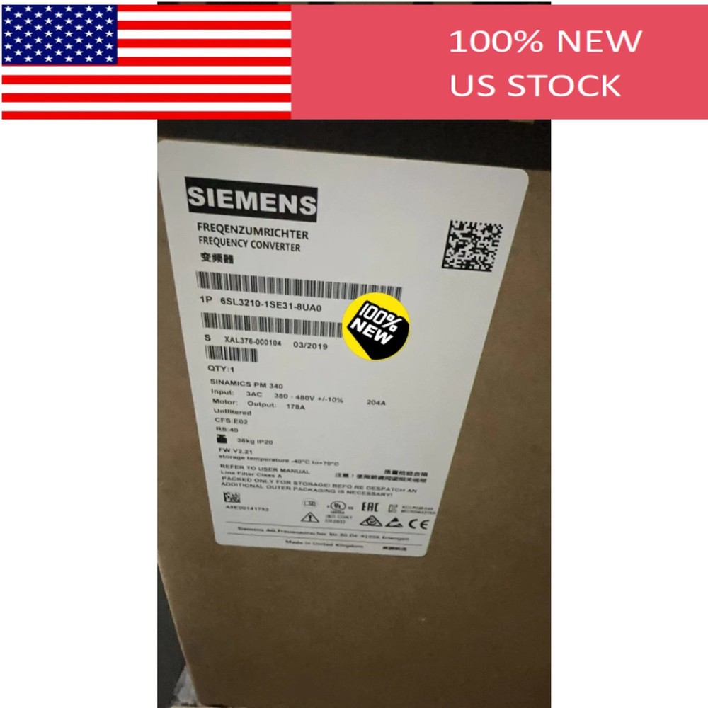 6SL3210-1SE31-8UA0 Siemens Frequency Converter 6SL32101SE318UA0 UPS or FedEx MS