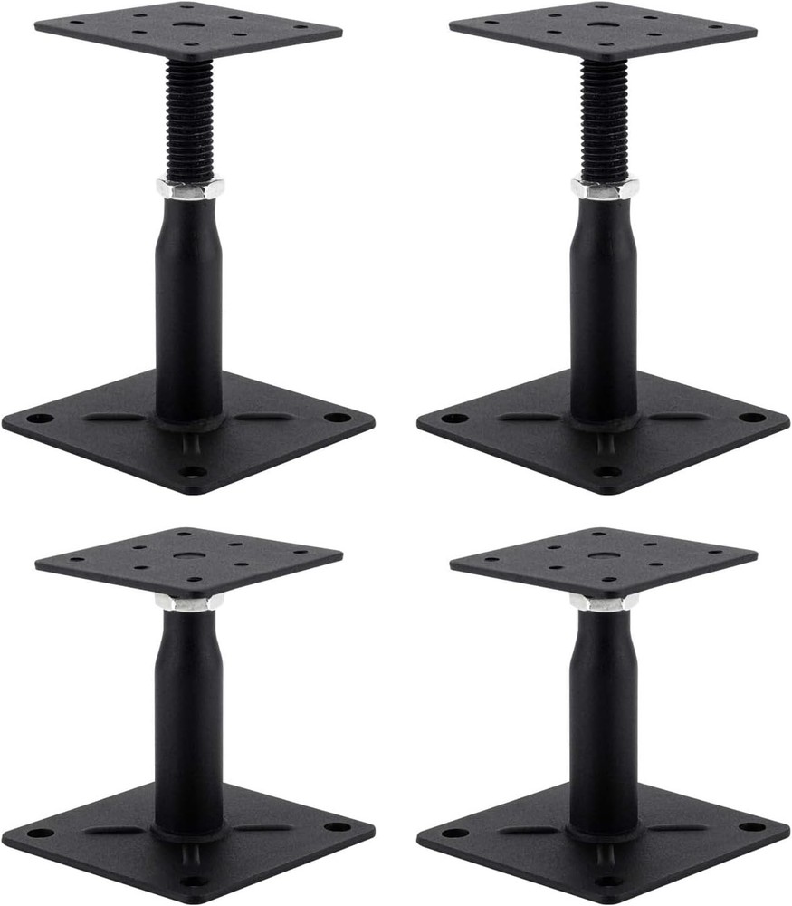 4 Pack Adjustable Floor Jack Supports for Deck Post RV Foundation