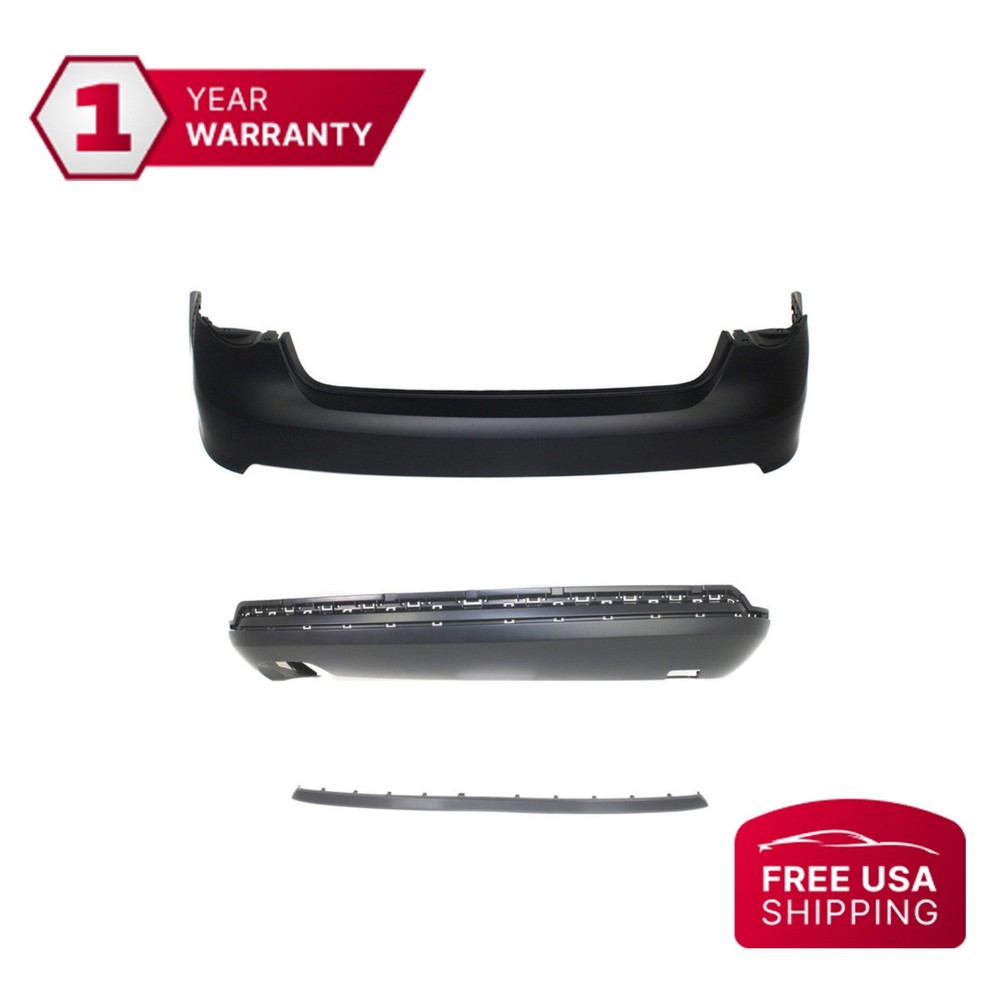 2005-2010 Volkswagen Jetta Sedan Rear Bumper Cover Trim Valance Set