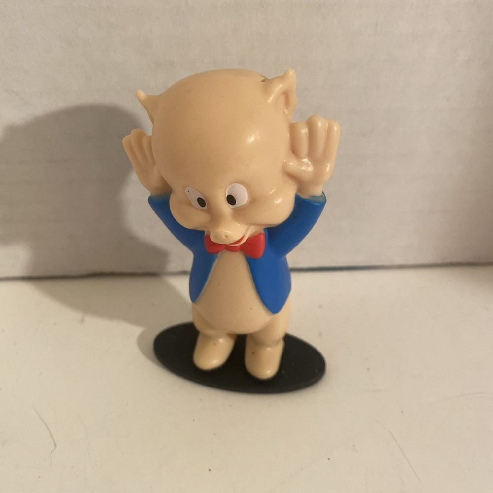 Porky Pig 3 Inch Kids Meal Toy Figure for Cake Topper or Collectible