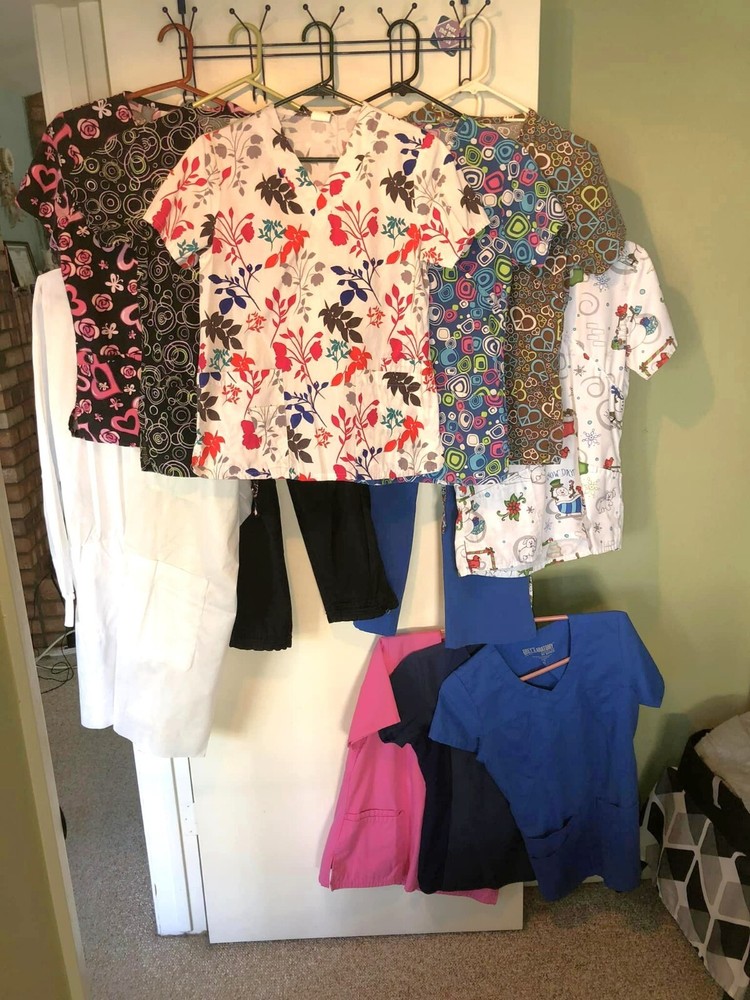 Back to School Sale - 12-Piece XS-SM Grey's Anatomy Cherokee Nurse Scrubs & Lab Coat-image