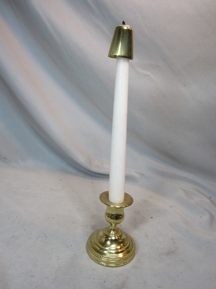 Baldwin Brass Colonial Candlestick Holder with Drip Stop