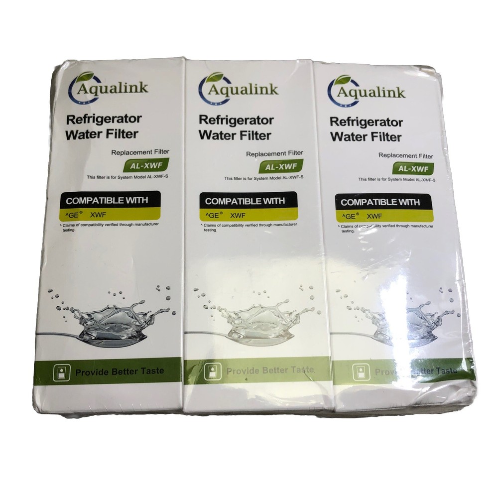 3 Pack Aqualink GE XWF-Compatible Refrigerator Water Filters AL-XWF