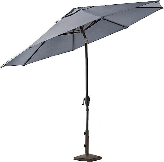 Members Mark Premium 10ft Sunbrella Market Umbrella in Haze Gray Distressed Packaging-image