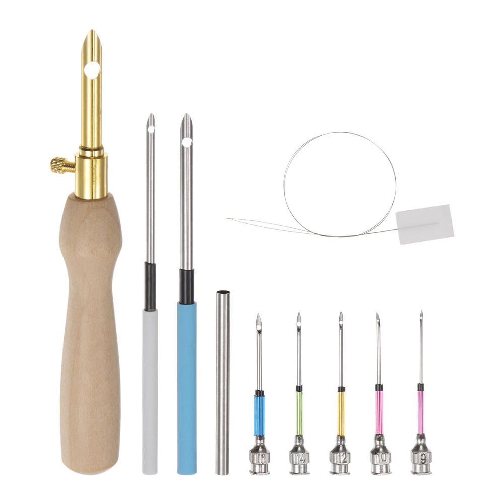 Adjustable Punch Needle Kit with 8 Wooden Handle Embroidery Pens