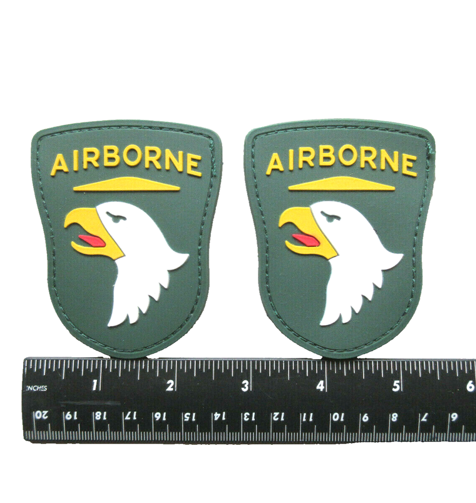 🔥U.S. ARMY 101ST AIRBORNE DIVISION EAGLE PVC RUBBER HOOK & LOOP BACKED PATCHES