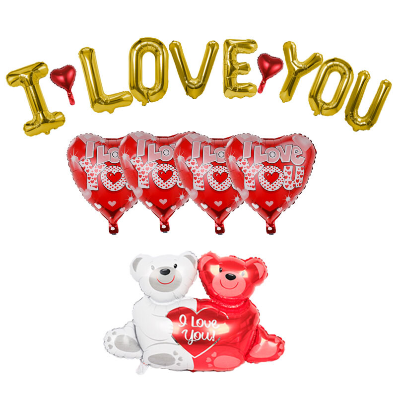 Valentines Wedding Engagement Hen Anniversary Christmas Love Heart  Foil Balloon