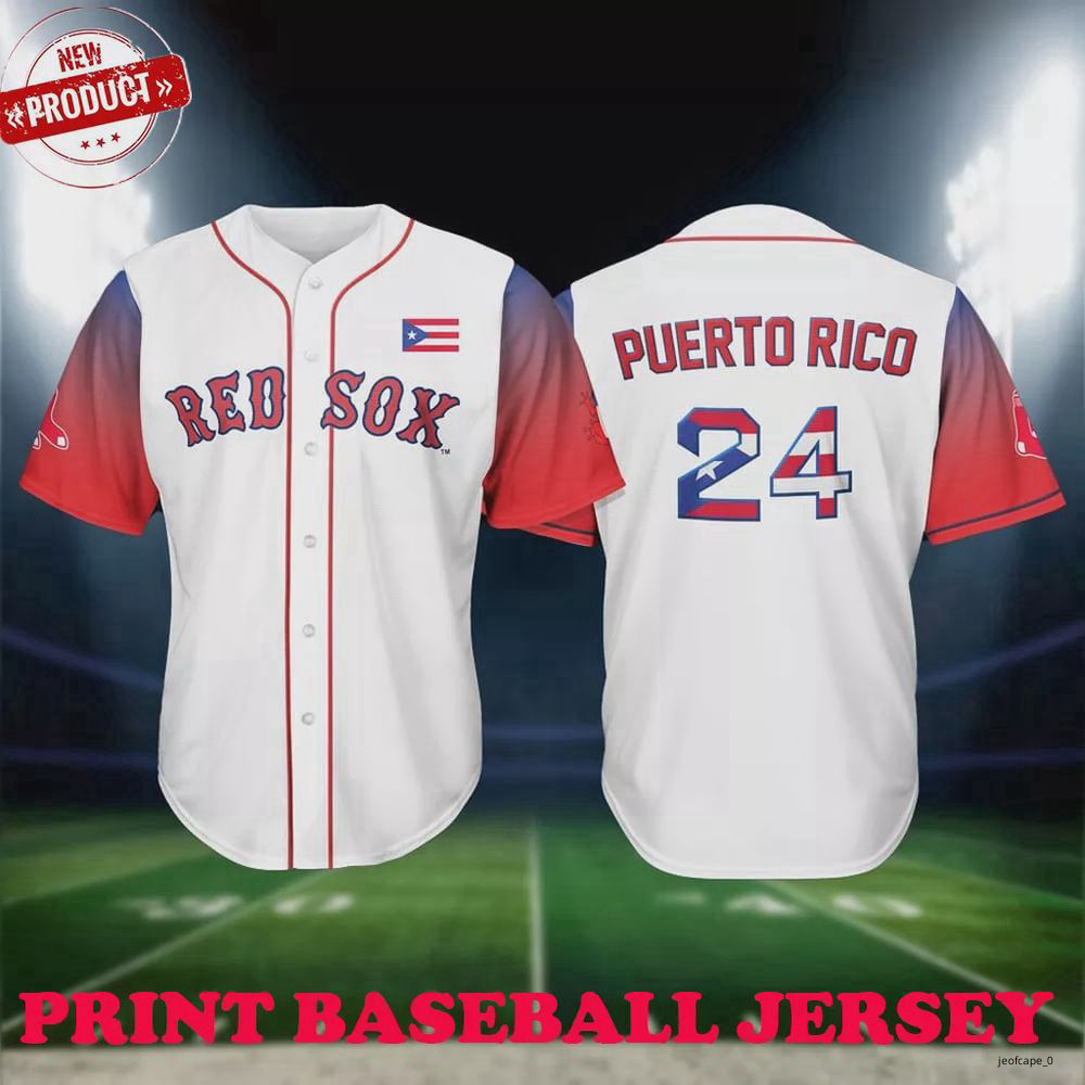 Personalized 2024 Red Sox Puerto Rican Celebration Giveaways S5XL