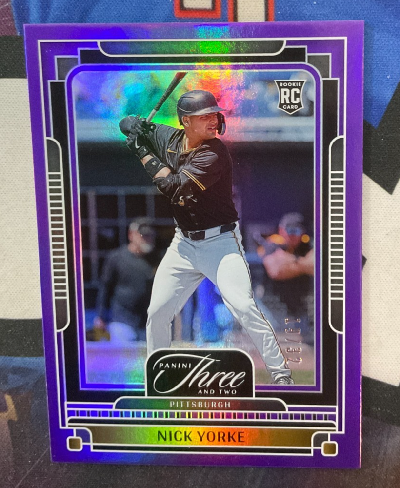 2025 Panini Three & Two Baseball #14 Nick Yorke Purple 19/32 Rookie RC (JR)