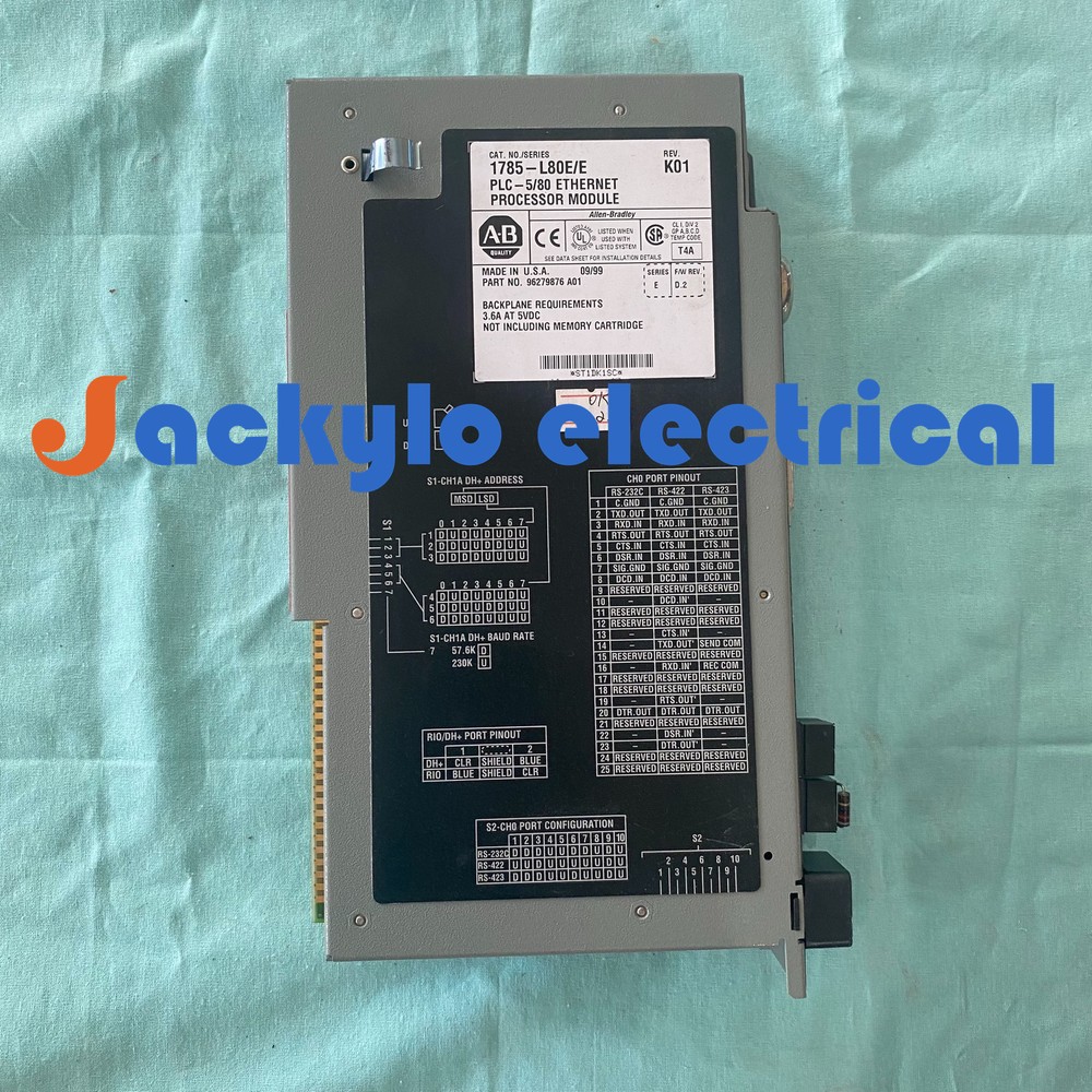 USED 1PC 1785-l80e /E (1785l80e) Cpu Plc-5 Module Series E f/w E.2 Ethernet