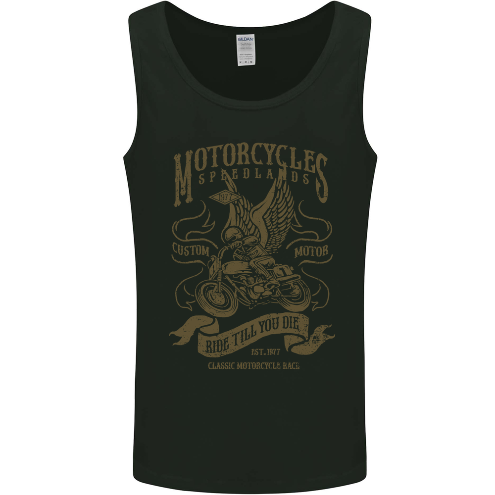 Motorcycles Speedlands Motorbike Biker Mens Vest Tank Top