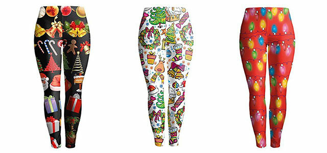 3D Print Plus Size Leggings UK 10-24 in 14 Colors for Party Sport Work Christmas Sale-image