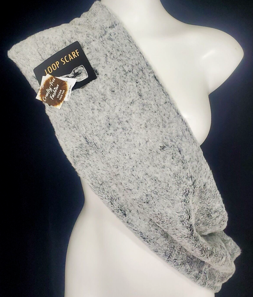 David & Young Vegan Faux Fur Infinity Loop Scarf NWT