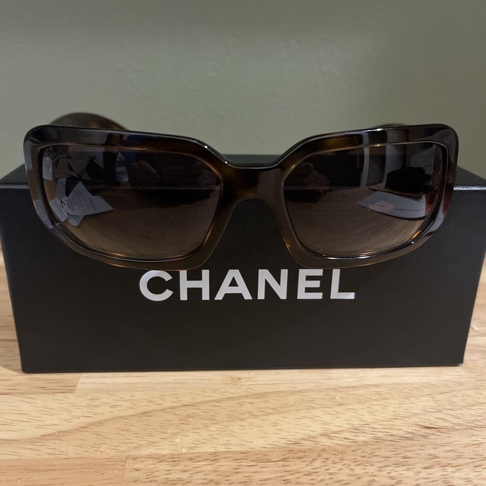 CHANEL Brown Square Frame Sunglasses for Women Luxury Style