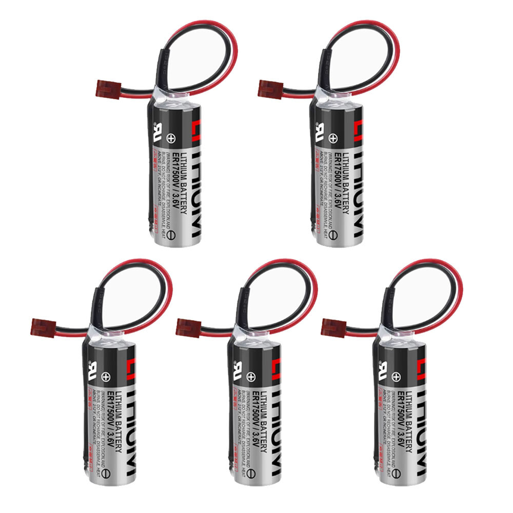 5PCS ER17500V 3.6V 2700mAh Replacement Non-rechargeable Batteries Backup Power