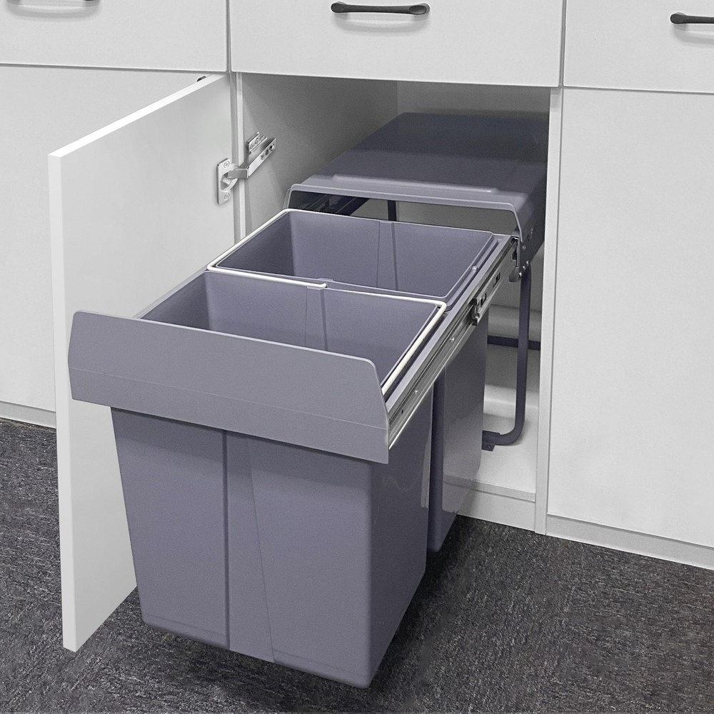 Dual Pull-Out Trash Can Under Cabinet 42 Quart 10.6 Gallon - Garbage Can Pull...