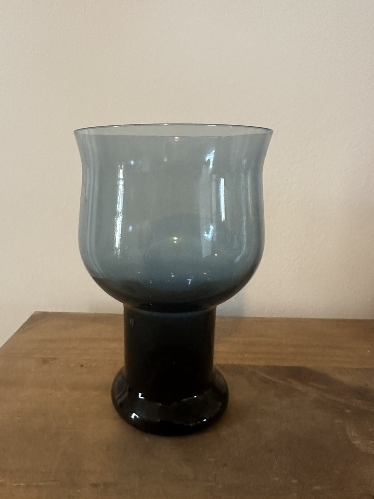 Vintage Lenox Clarion Blue Glass Water Goblet 5 3/4