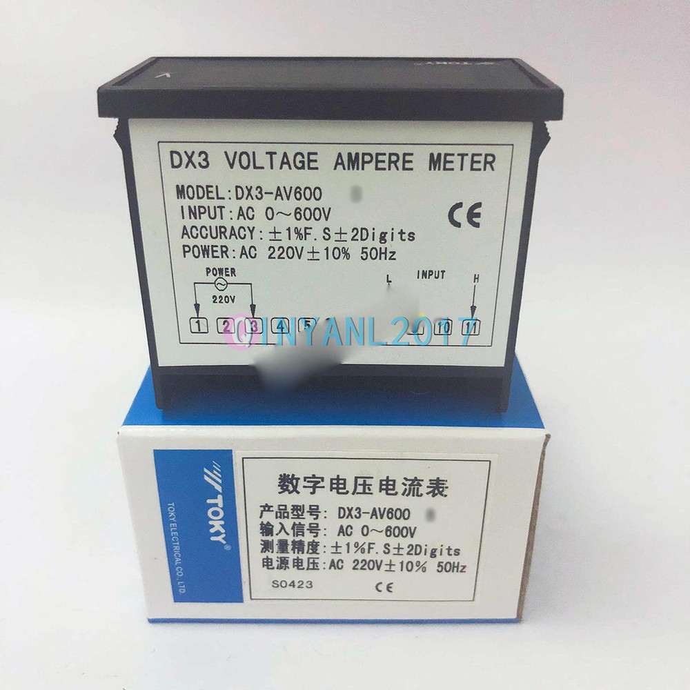 1PC New TOKY DX3-AV600 Digital Voltage Amp Meter #A6-4