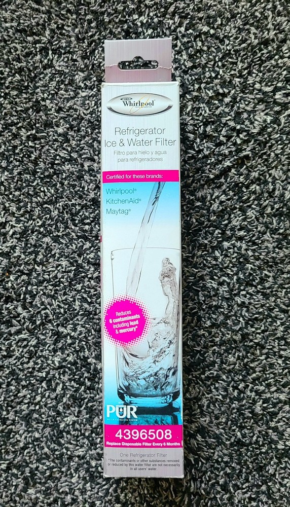 Whirlpool 4396508 White PUR Refrigerator Ice and Water Filter Replacement