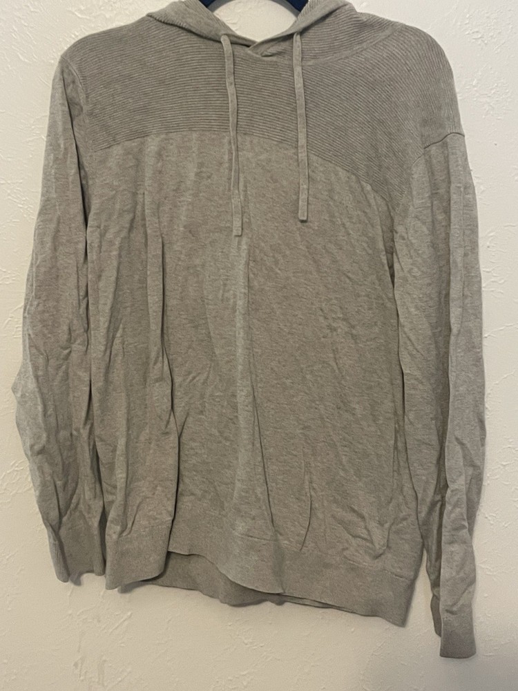 Banana Republic Supima Cotton Lightweight Hoodie Sweater Men’s Large Gray