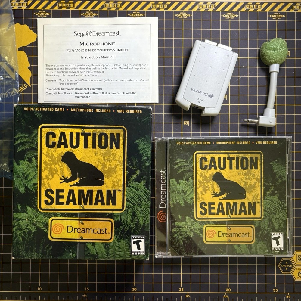 Seaman Sega Dreamcast Boxed Microphone VMU TESTED Complete Clean Disc US Region