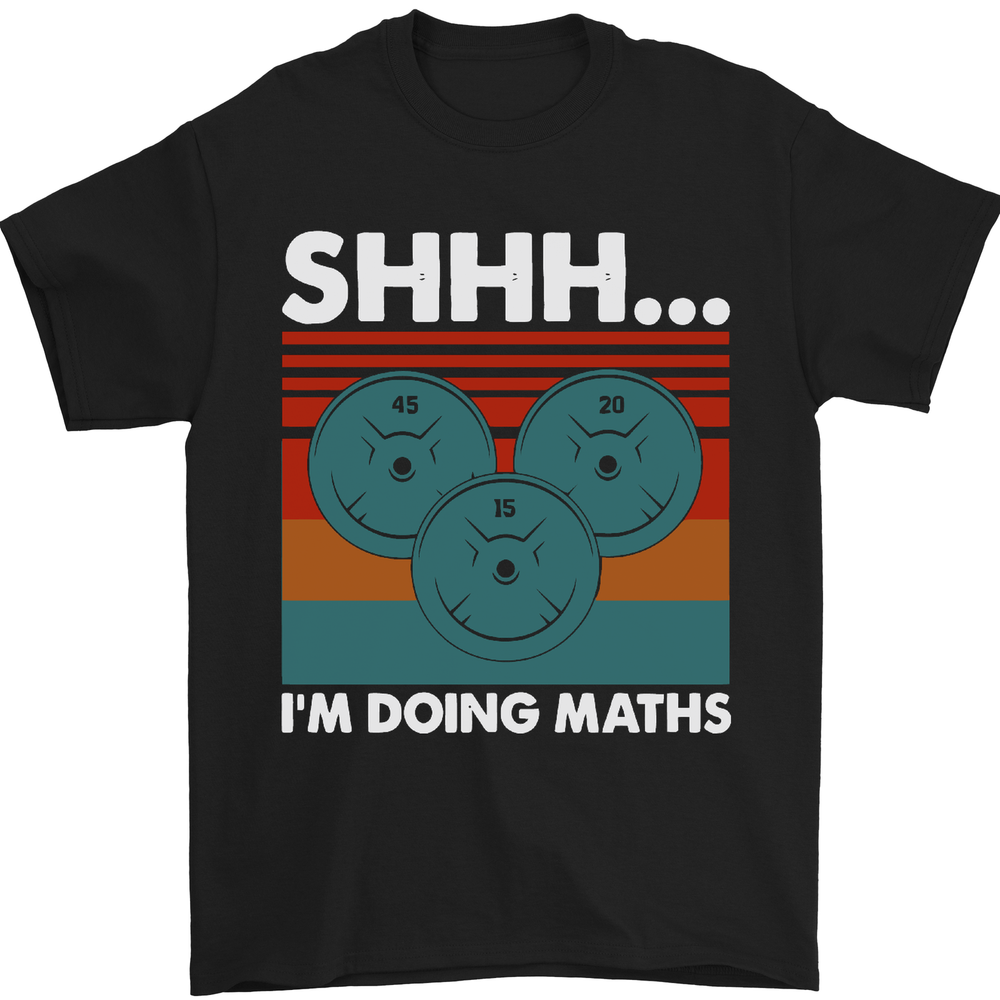 Im Doing Maths Funny Gym Bodybuilding Mens T-Shirt 100% Cotton