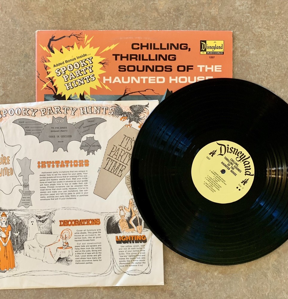 Disney Haunted House Sound Effects Vinyl LP Chilling Thrilling Sounds