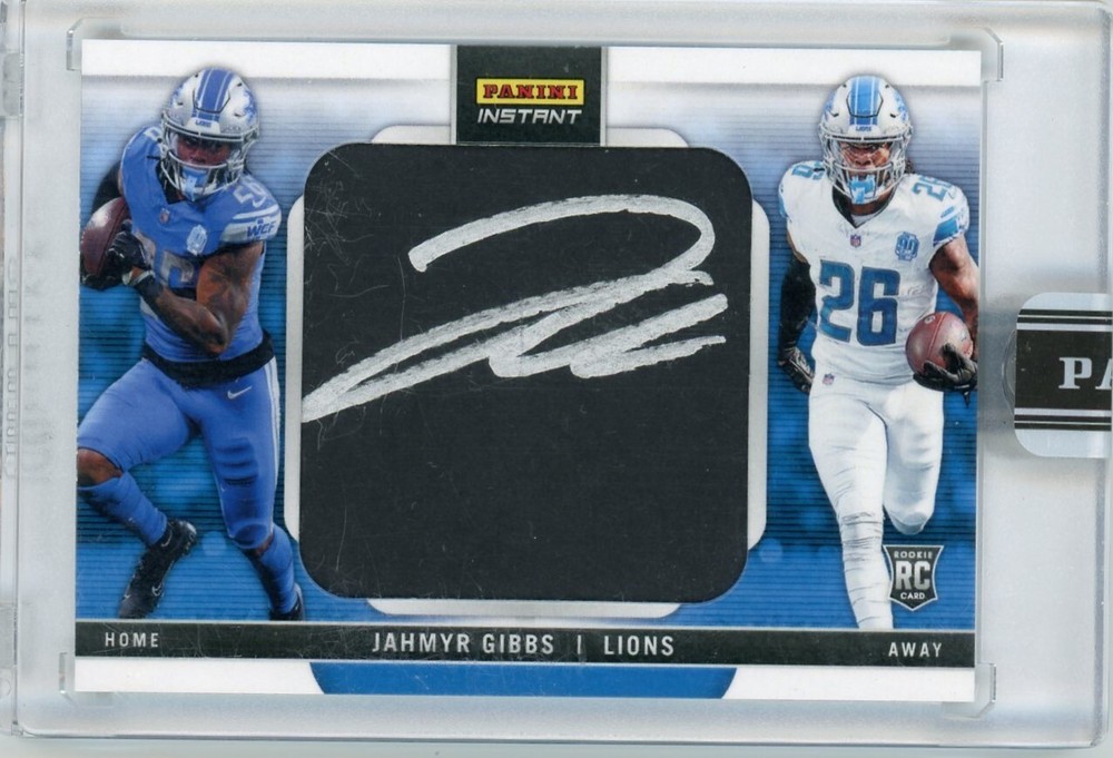 2023 Panini Instant Jahmyr Gibbs Home & Away Signatures Rookie Auto /10