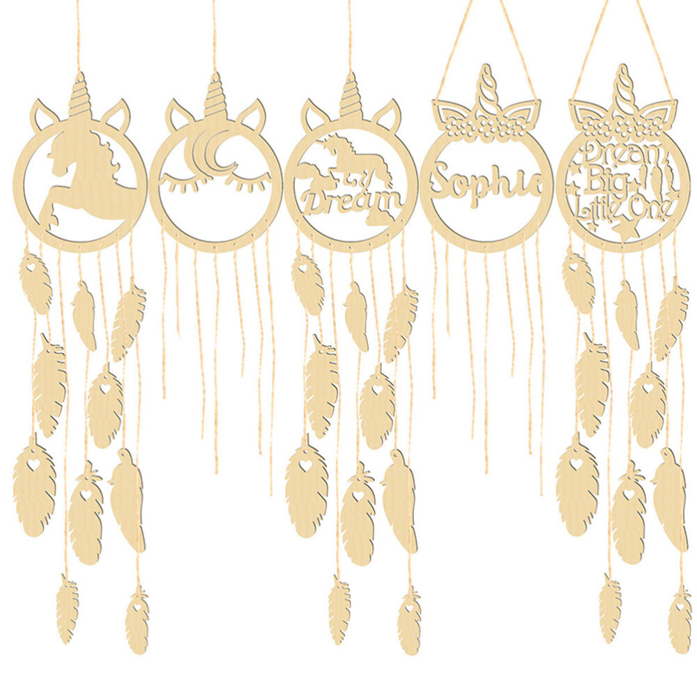 5 Sets Dream Catcher Decoration DIY Wall Unicorn Accessories Tassel