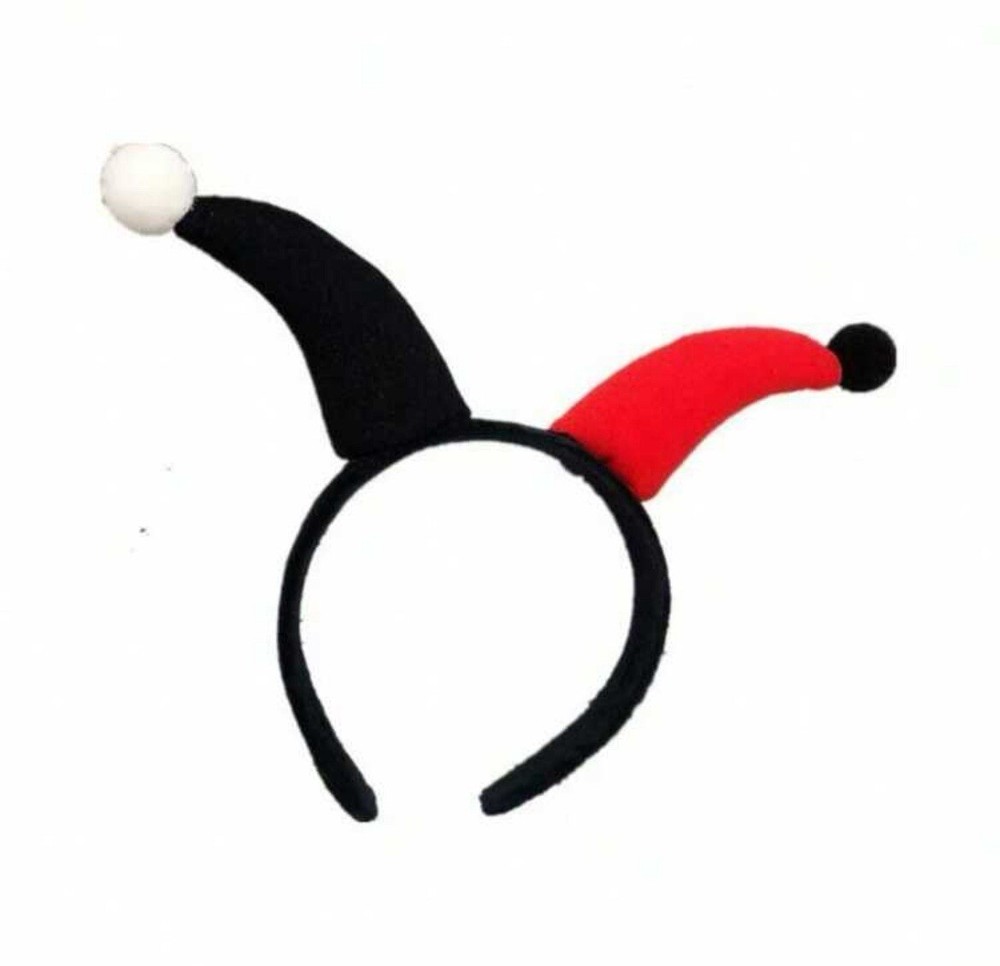 NEW Harley Quinn EARS Villain Headband PLUSH Super Hero JOKER Costume