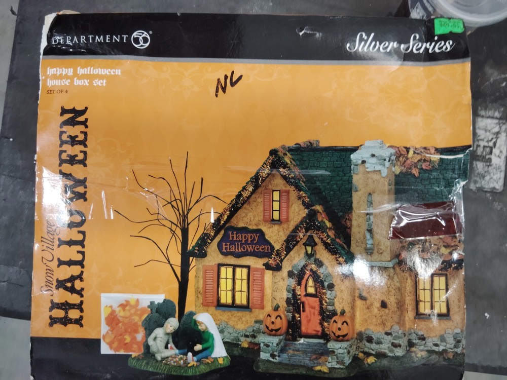 Dept 56 Halloween Silver Series Happy Halloween House READ