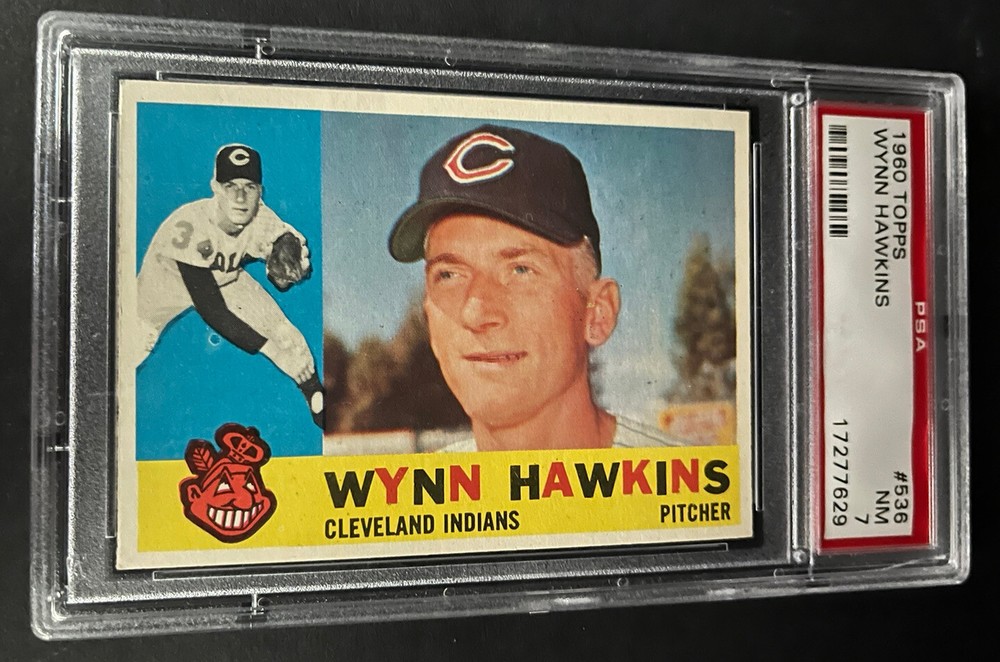 1960 Topps High Number Wynn Hawkins #536 Rookie Card RC