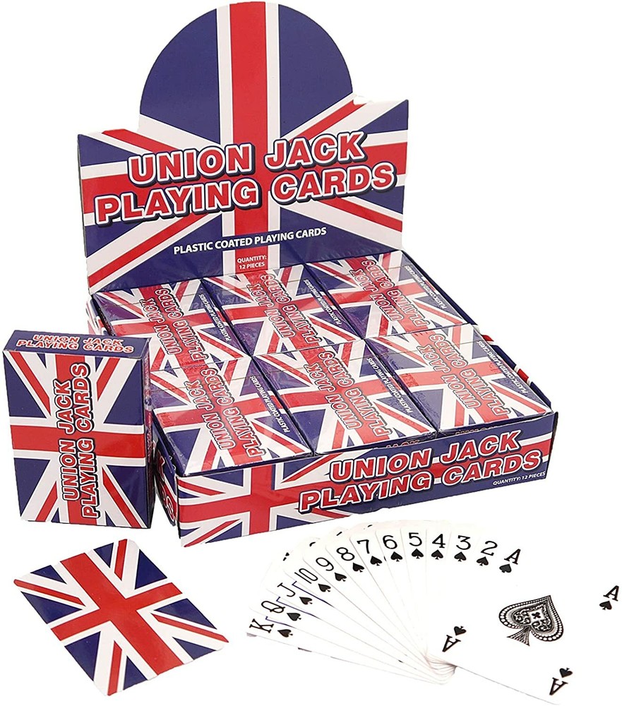 6 Union Jack British Flag Playing Cards Pack for VE Day Celebrations