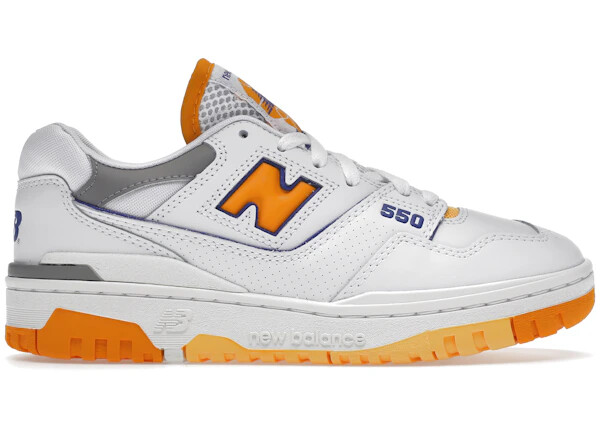 Size 11.5M/13W - New Balance 550 White Vibrant Orange (GO) BB550WTO