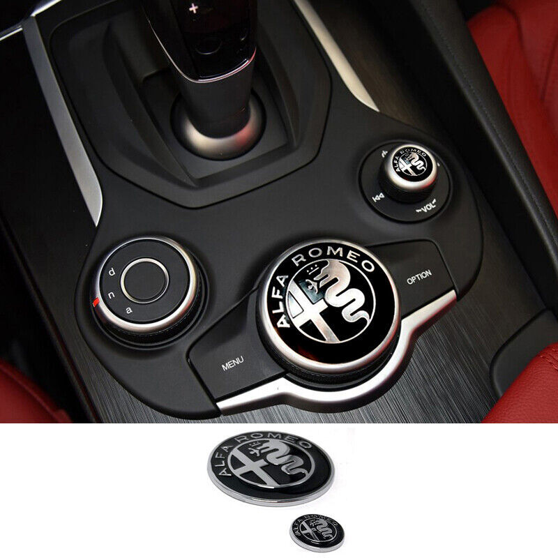 Knob Decoration For Alfa Romeo Giulia Stelvio Center Console Zinc Alloy Cover
