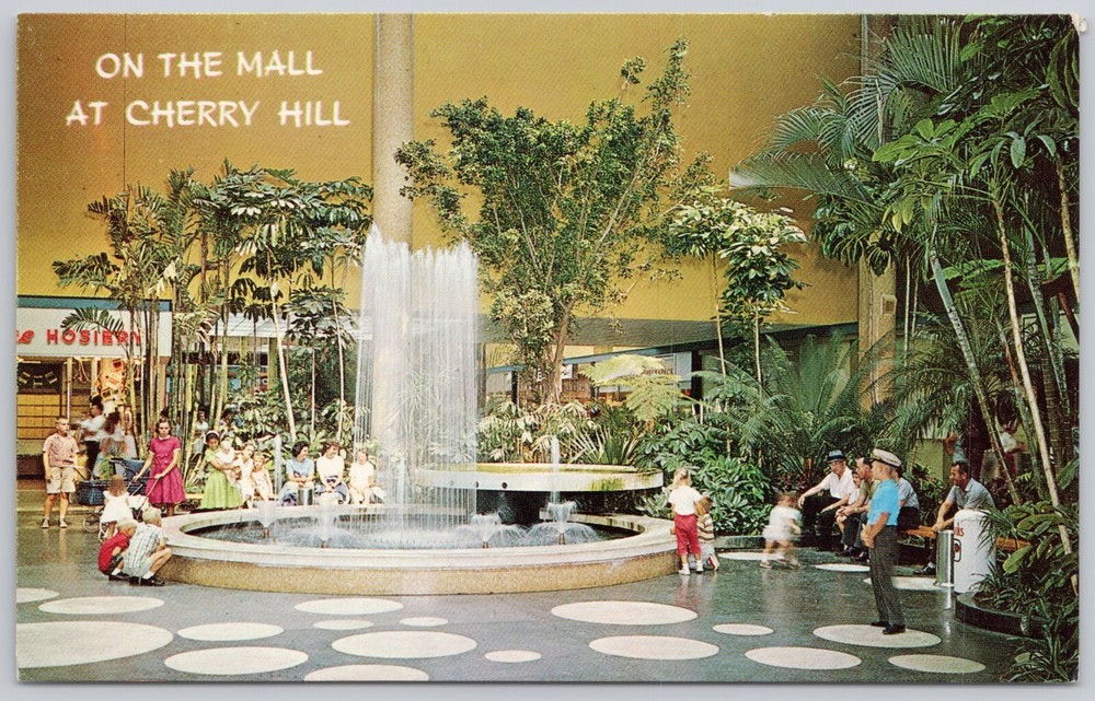 Cherry Hill New Jersey Vintage Postcard Cherry Court on the Mall