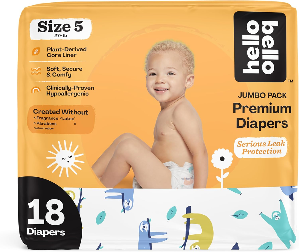 Hello Bello Premium Baby Diapers Size 5 I 18 Count of Disposable, Extra-Absorben