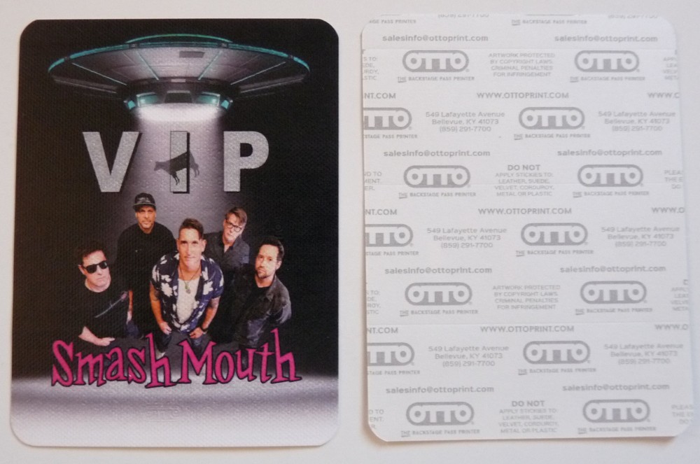 Smash Mouth VIP Concert Tour Backstage Pass D7