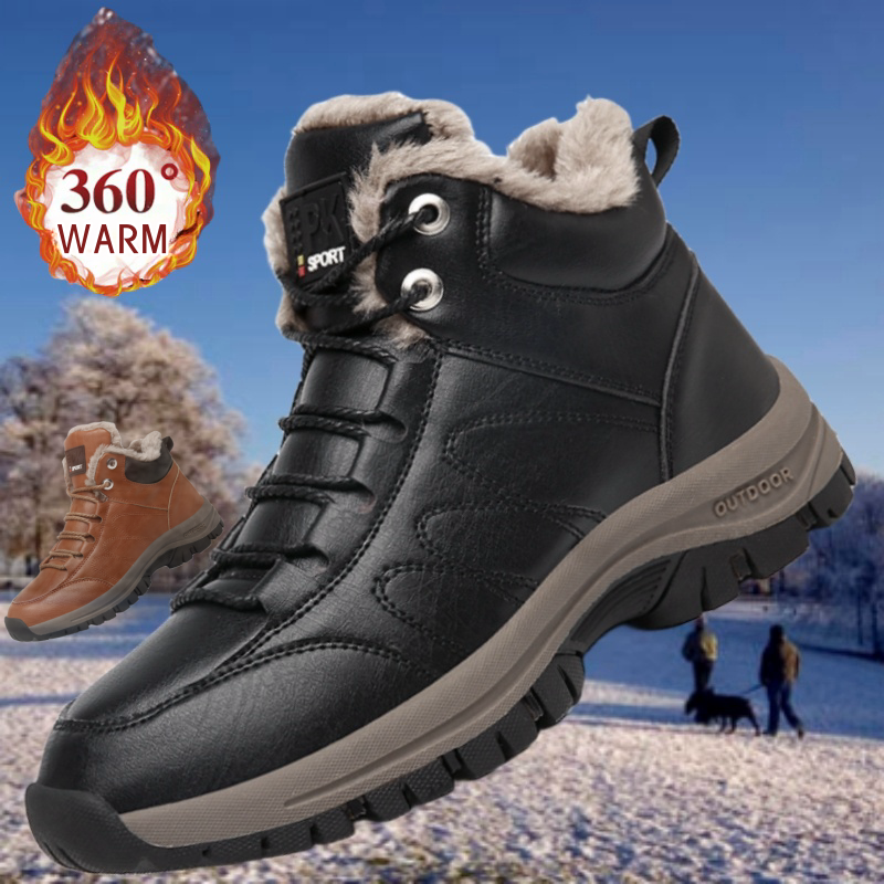 Men's Waterproof Winter Hiking Ankle Boots Casual Trainers Walking Shoes  