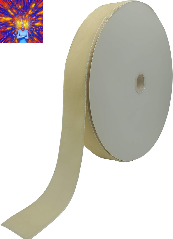 10 Yards Velvet Ribbon Spool (Beige, 1 1/2