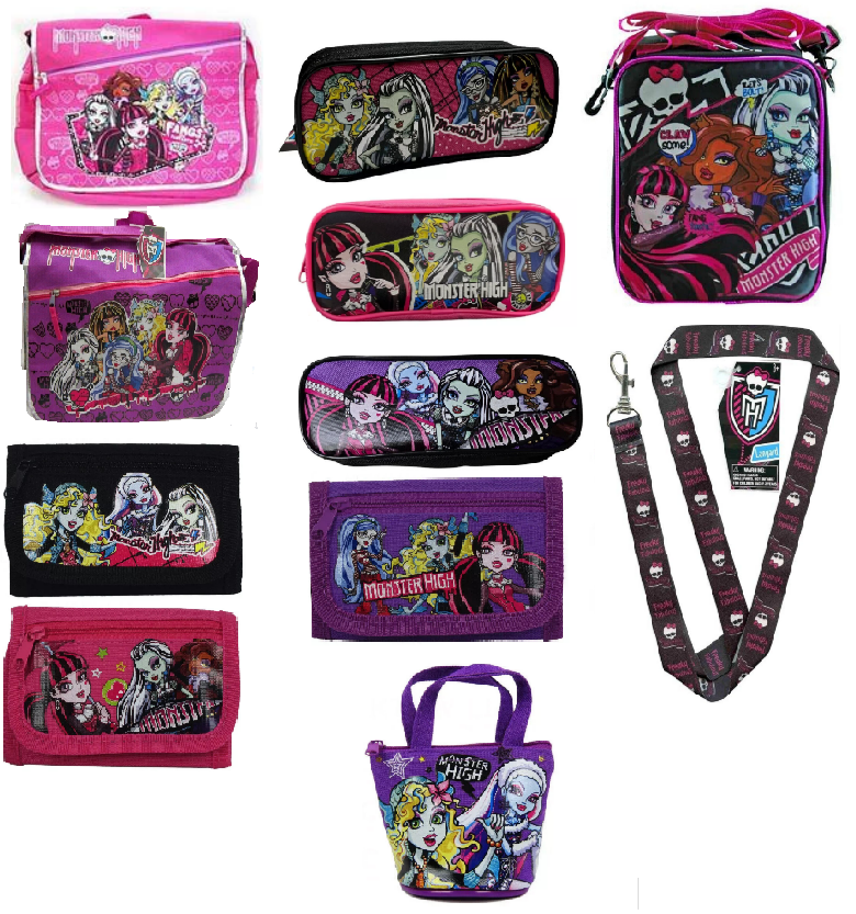 Monster High Back To School Supplies Set with Backpack Lunch Box Wallet and Pencil Case-image