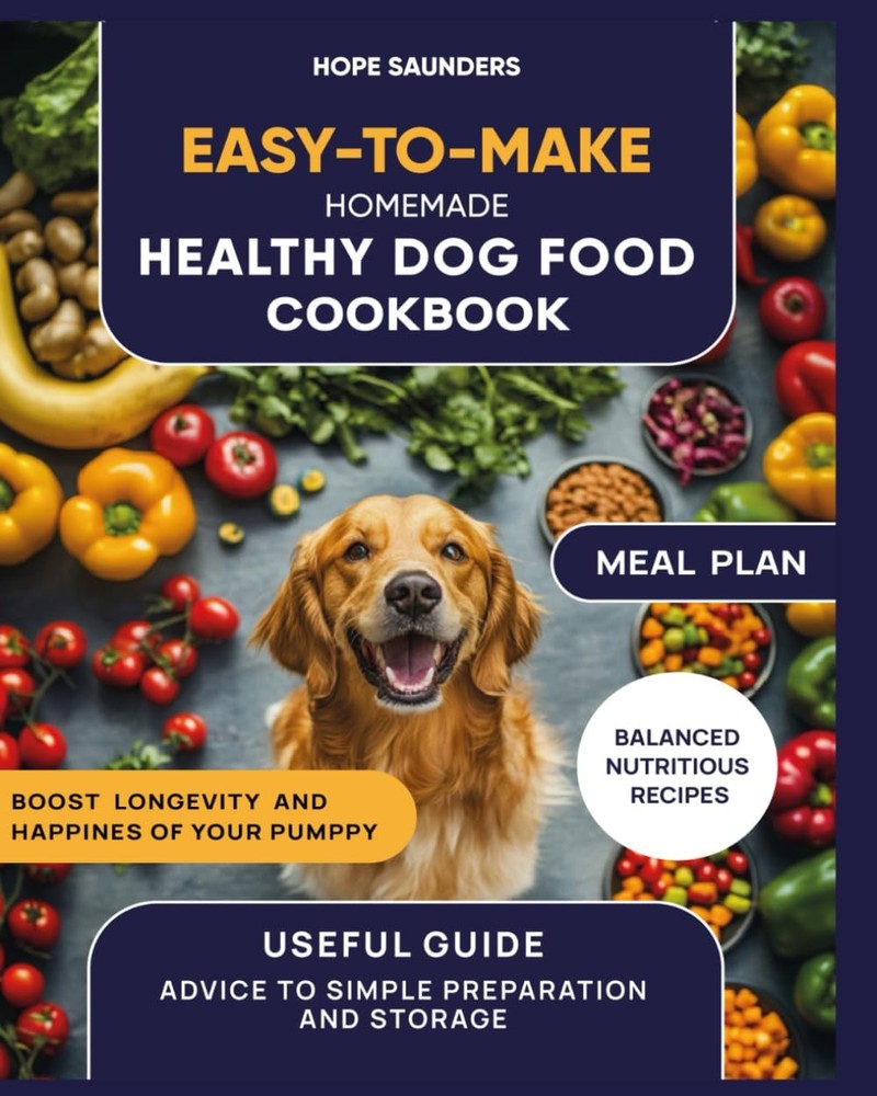 Easy-to-Make Homemade Healthy Dog Food Cookbook: Useful Guide of Balanced and Nu