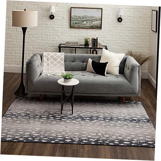 Antelope Animal Print Gray Area Rug Perfect for 3' x 5' Antelope Print Grey