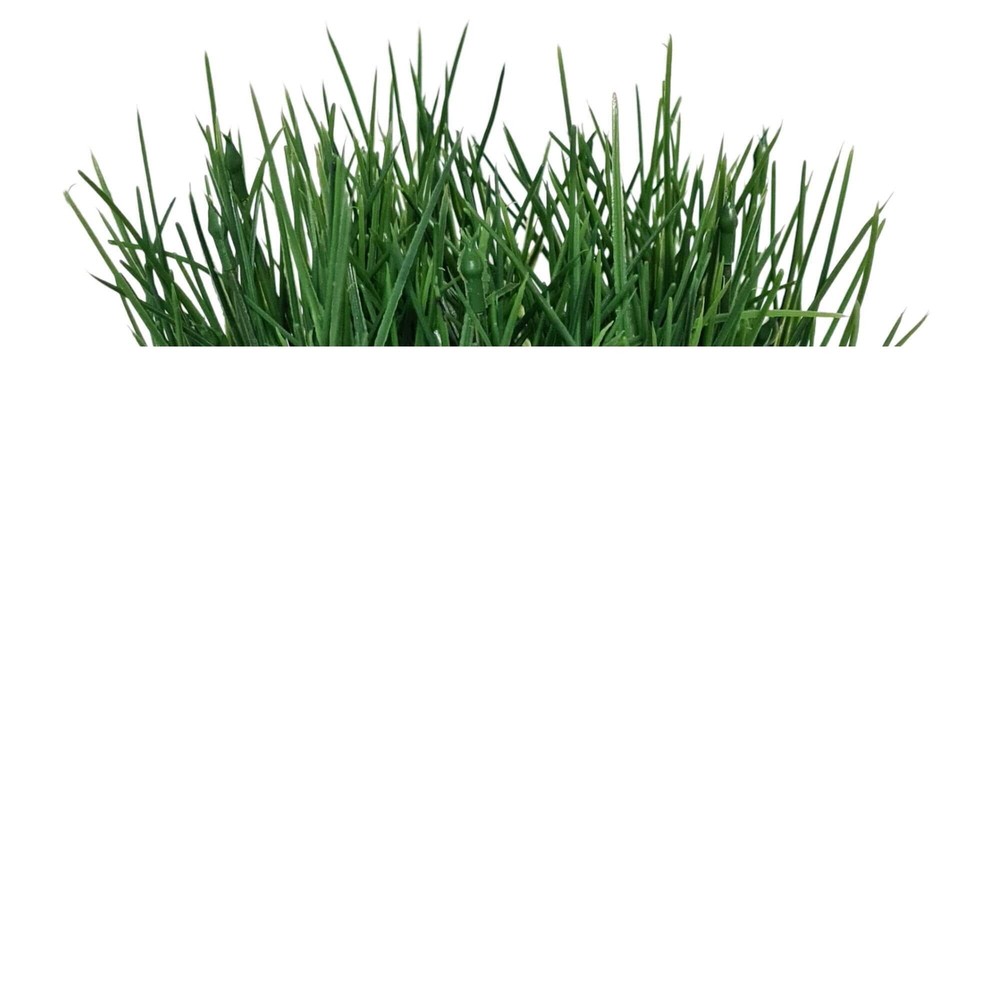 NNEDSZ 30cm UV-Resistant Artificial Potted Green Grass for Indoor Outdoor Decor