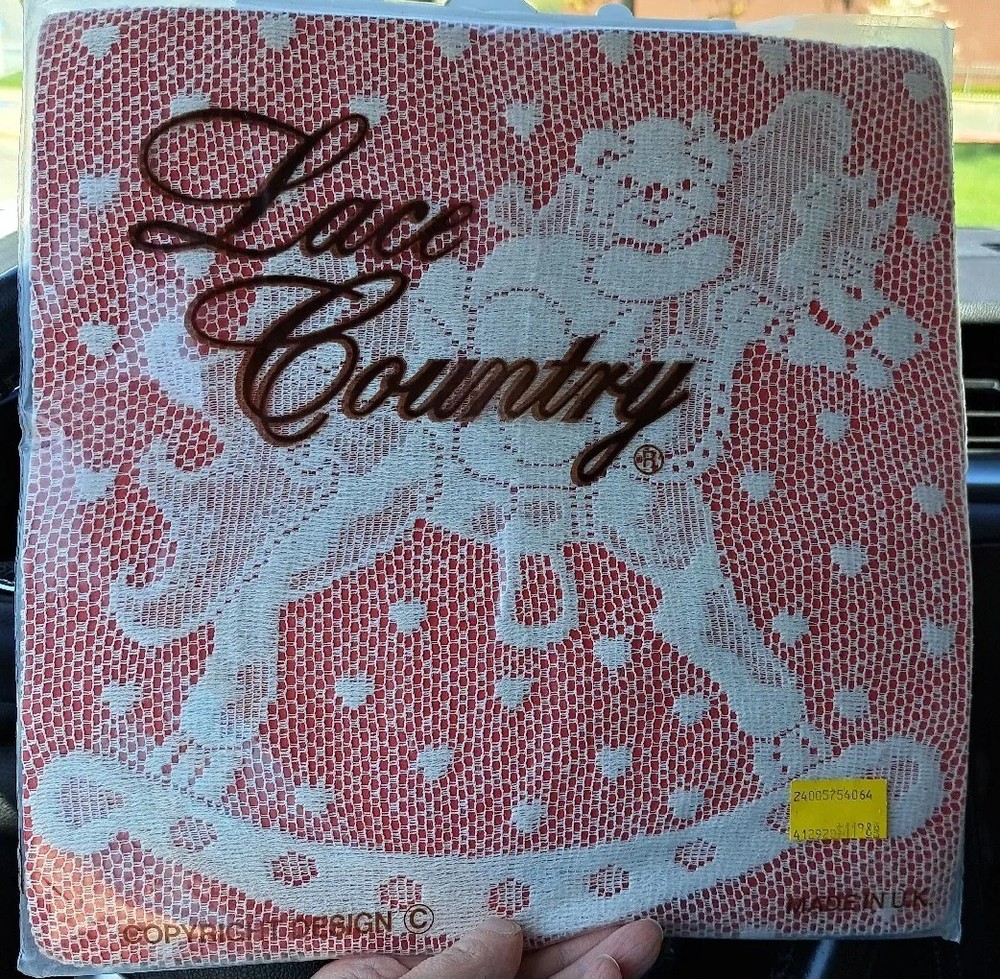 Rocking Horse Lace Fabric Panel White Vintage NEW Teddy Bear #118 Lace Country