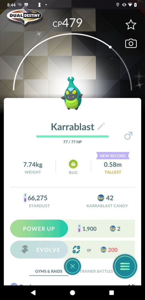Shiny Karrablast Special Background Community Day - P T C