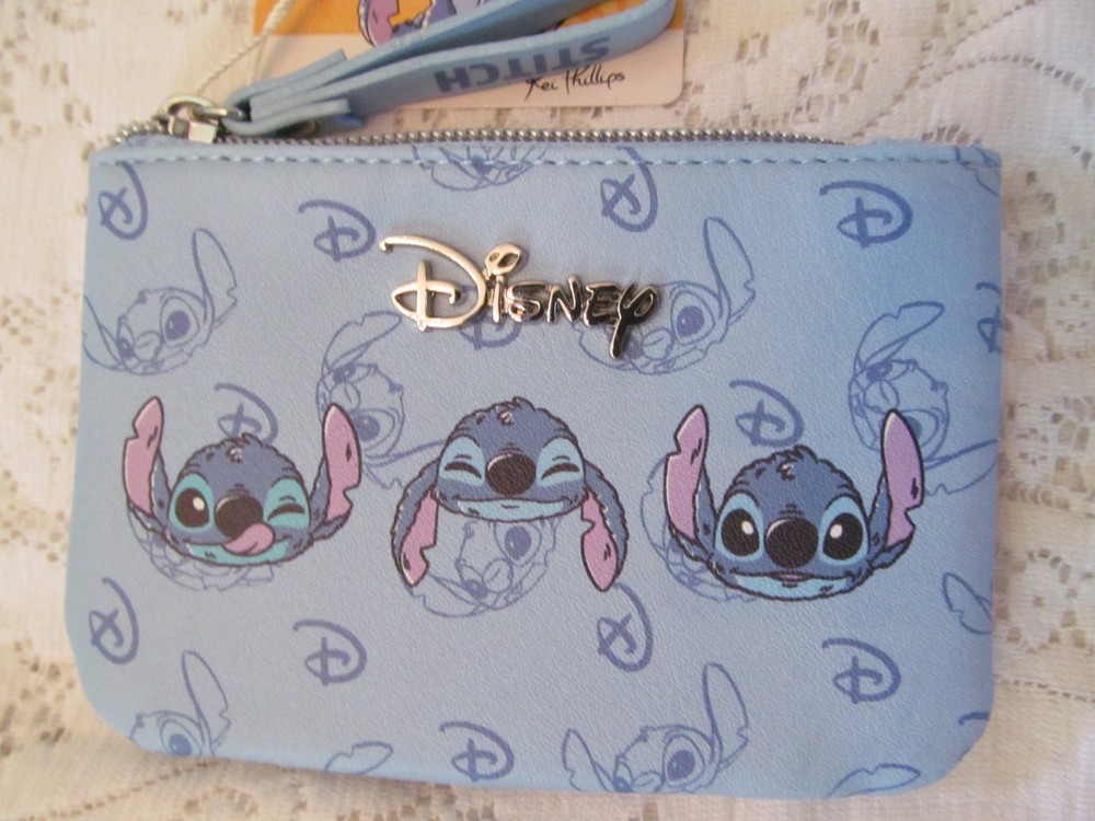 Disney Stitch Primark Zipper Coin Purse Wallet Lilo & Stitch NWT Faces AOP