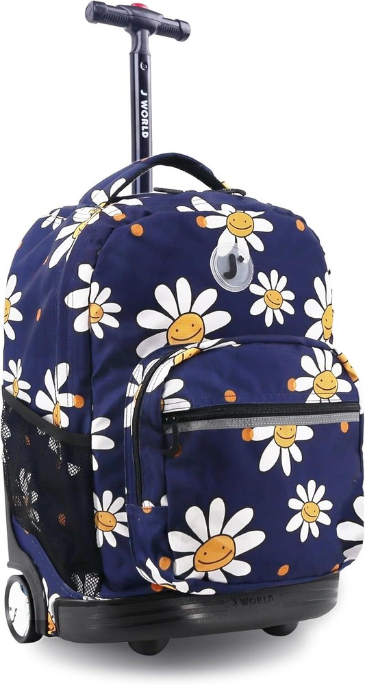 Sunrise  Rolling Backpack for Girls Boys Teen. Roller Bookbag 18
