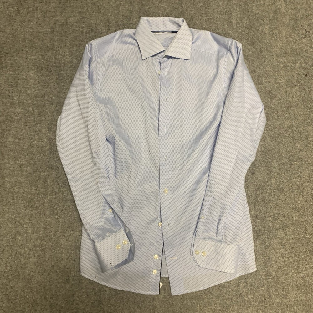 Eton Slim Mens Long Sleeve Button Down Shirt Size 38 / 15 Slim