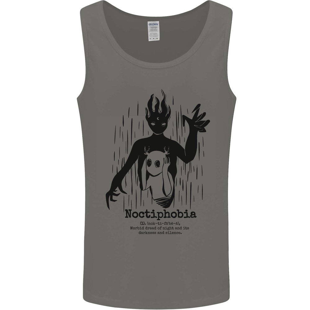 Noctiphobia Phobia of Night Halloween Mens Vest Tank Top